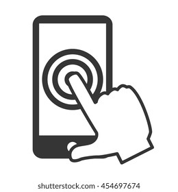 smartphone phone technology , isolated flat icon vector illustration