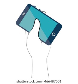 smartphone phone technology , isolated flat icon vector illustration