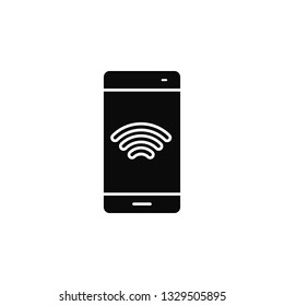 smartphone, phone, wifiicon. Simple glyph, flat vector of smartphone icons for UI and UX, website or mobile application