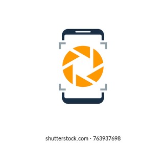 Smartphone Photo Icon Logo Design Element