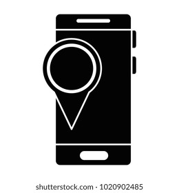 smartphone with pin location