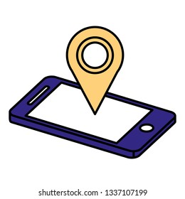 smartphone with pin location