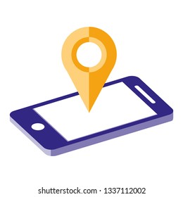 smartphone with pin location