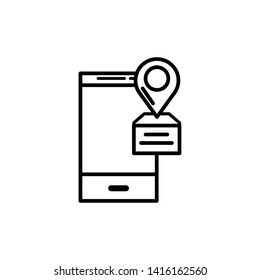 smartphone with pin location vector ilustration vector ilustration
