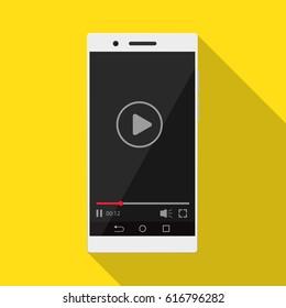 Smartphone with player on the screen. 