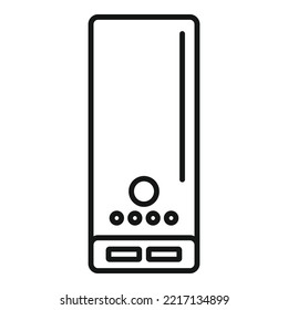 Smartphone power bank icon outline vector. Phone battery. Usb charge