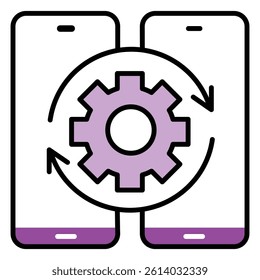Smartphone Preferences and Settings Gear vector Icon design