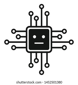 Smartphone processor icon. Simple illustration of smartphone processor vector icon for web design isolated on white background