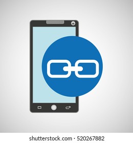 smartphone programming web link vector illustration eps 10