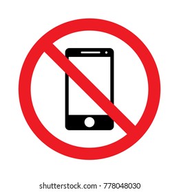 No Mobile Phones Icon On White Stock Vector (Royalty Free) 1660851016 ...