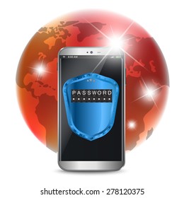 Smartphone protection data concept