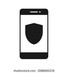 Smartphone protection icon flat design vector