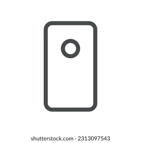 Smartphone protection related icon outline and linear vector.