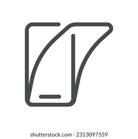 Smartphone protection related icon outline and linear vector.
