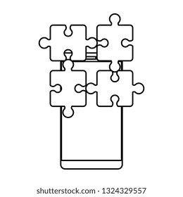 smartphone with puzzle pieces