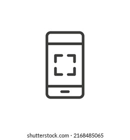 Smartphone with QR code scanner icon