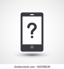 Smartphone and question icon