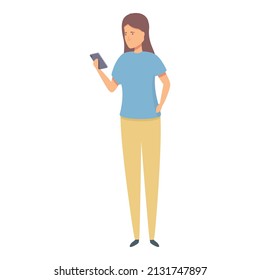 Smartphone reading icon cartoon vector. Digital online. School store