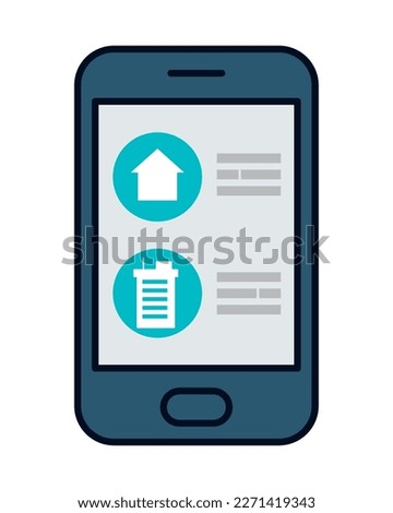 smartphone with real estate app