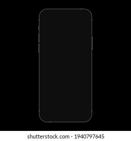 Realistisches Blank-Vektormock für Smartphone. Vektorgrafik