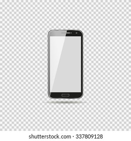  smartphone realistic isolated. Modern style mobile phone.