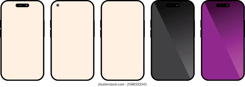 Smartphone Realistic Mockup  Display. vector eps10 
