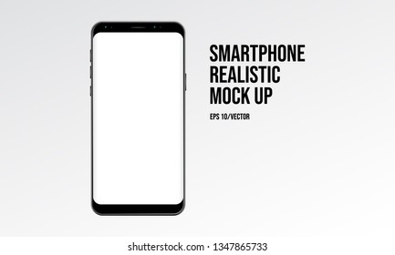 Smartphone realistic mockup. Mobile phone template