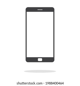 Smartphone realistic mockup. Mobile phone frame with blank display, front view.