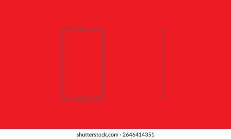 Smartphone Realistic Mockup White Display. Mobile Phone Vector, Modern Phone Device Template Vector Illustration simple.