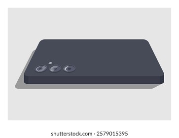 Smartphone rear side. Simple flat illustration in perspective view.