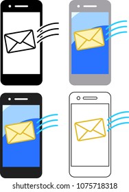 Smartphone to receive mail set