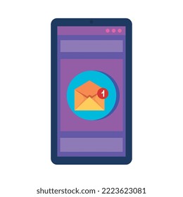 smartphone receiving email technology icon