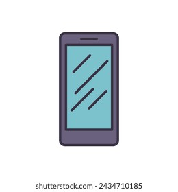 Smartphone related vector icon. Isolated on white background. Vector illustration