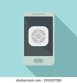 Smartphone-Fernbedienungssymbol. Flache Illustration von Smartphone-Fernbedienung, Vektorsymbol für Webdesign