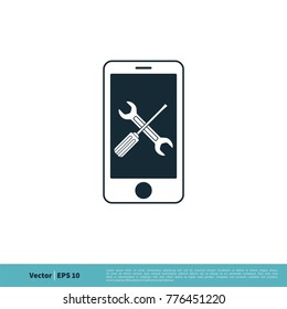 Smartphone Repair Icon Vector Logo Template Illustration Design. Vector EPS 10.