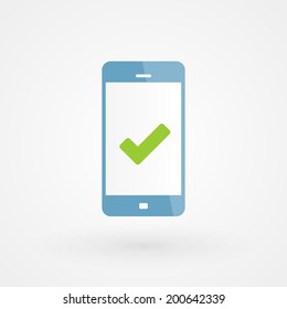 Smartphone and right icon