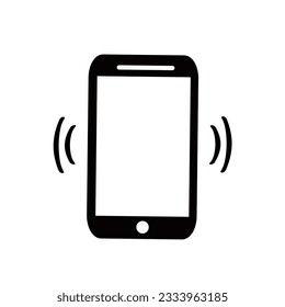 Smartphone ringing flat vector icon for apps and websites.