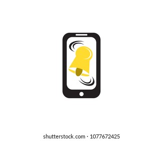 Smartphone Ringing Icon Vector Logo Template Illustration Design