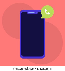 Smartphone ringing illustration, Using For Logo, Icon, Website, Presentation.