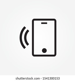 smartphone ringing sign line  icon design vector illustration