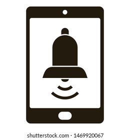 Smartphone ringtone icon. Simple illustration of smartphone ringtone vector icon for web design isolated on white background