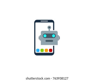 Smartphone Robot Icon Logo Design Element