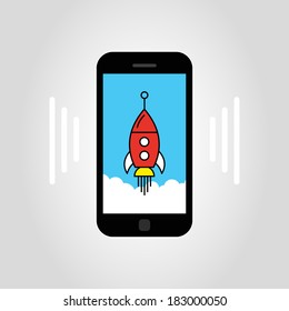 smartphone - rocket