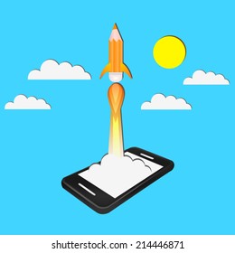 smartphone - rocket