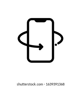 Smartphone Rotation Icon. Simple Vector line icon. EPS 10