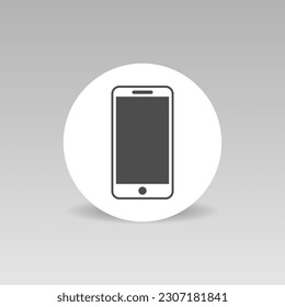 Rund um das Vektorsymbol von Smartphone, isoliert