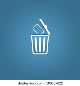 Smartphone in the rubbish bin concept. Eps10 vector illustration.