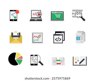 Smartphone , Safe Internet Security, Online Shopping , Search code interface symbol, Secure code, Graph, Contract, Market Research, Book, diagrams, mathematical concept, report,  Business icon  symbol