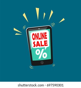 Smartphone sale online.vector