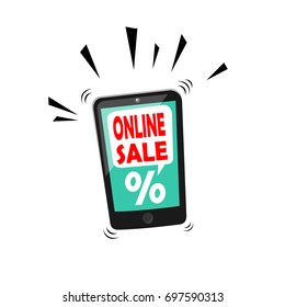 Smartphone sale online.vector